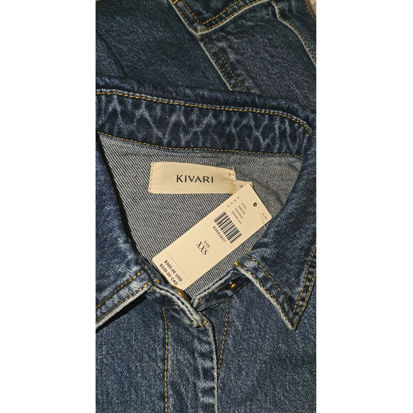 NWT Anthropologie x KIVARI Natalie Short-Sleeve Denim Jumpsuit $300 XXS US Sz 0 - Picture 8 of 8